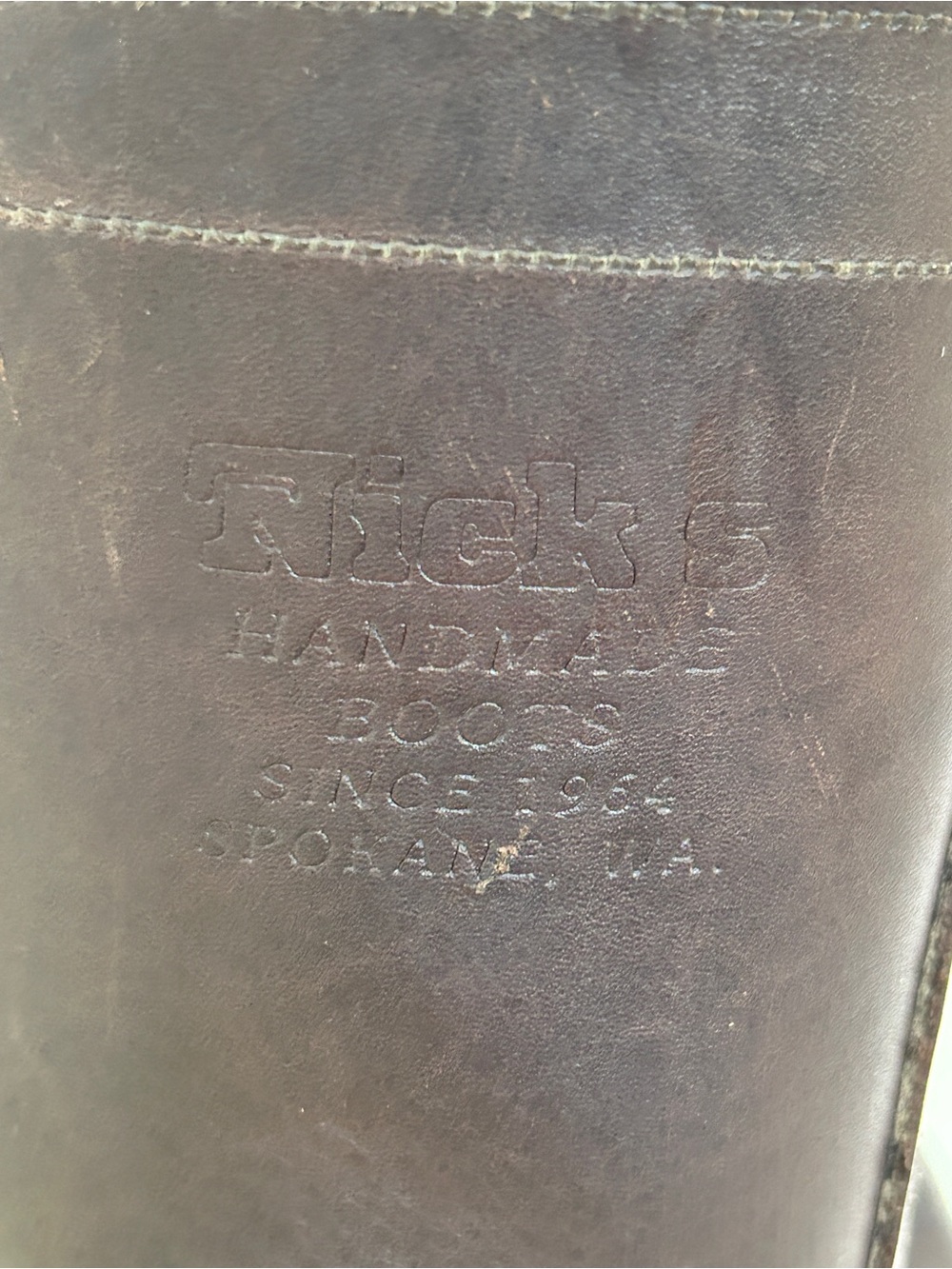 Nick's Men's Handmade Logger Boots Brown Leather US 11F - Picture 7 of 7